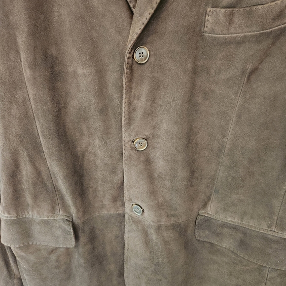 Zegna MEN'S LEATHER size 60 brown suede jkt..looks new - Picture 14 of 14